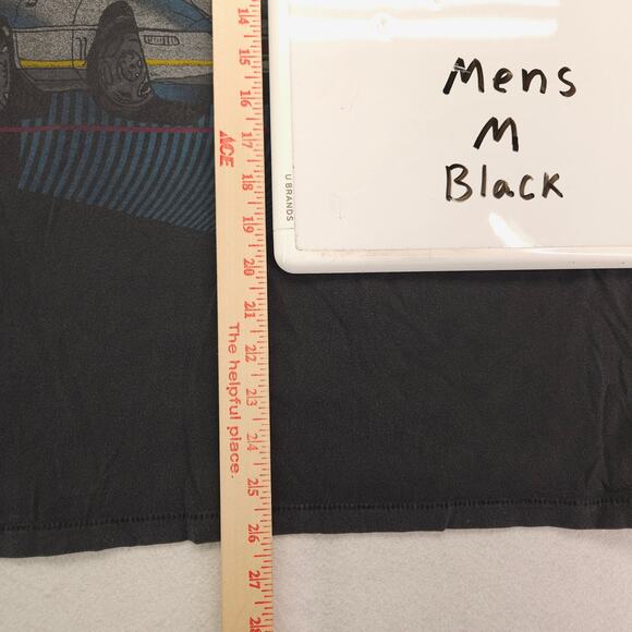 Corvette Casual Long Sleeve Crew Neck T-Shirt Adult Mens Size Medium M Black - Picture 8 of 9